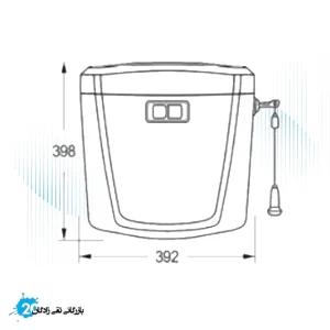 فلاش تانک دوزمانه ایمن آب مدل هیرمند