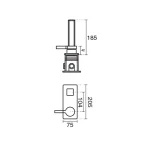 شیر روشویی توکار کی دبلیو سی تیپ 1 آوا