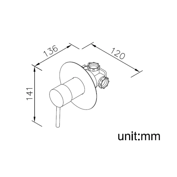 رویه حمام توکار تک حالته جاستایم مدل استیل کد 6770-XF-79S1