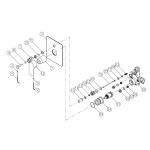 رویه حمام توکار جاستایم مدل آرک با دایورتور کد 7790-XW-79