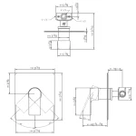 رویه حمام توکار جاستایم مدل آرک بدون دایورتور کد 7790-XF-79