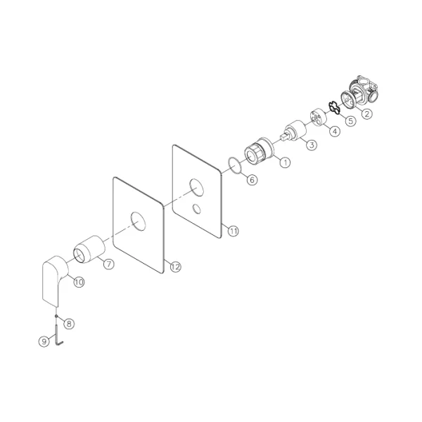 رویه حمام توکار جاستایم مدل آرک بدون دایورتور کد 7790-XF-79