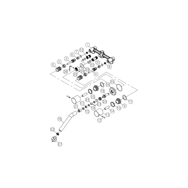 رویه روشویی دیواری جاستایم مدل لاکی7 سه تکه کد 6777-92-80