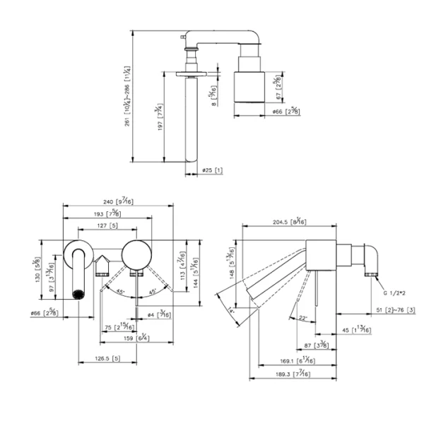 رویه روشویی دیواری جاستایم مدل لاکی7 کد 6777-X2-79