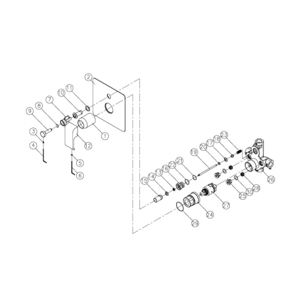 رویه شیر حمام جاستایم مدل دراگون کد 6904-XW-81-2