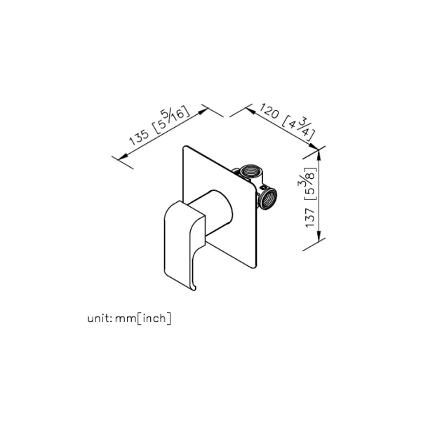 رویه شیر حمام و توالت جاستایم مدل دراگون کد 6904-XF-79