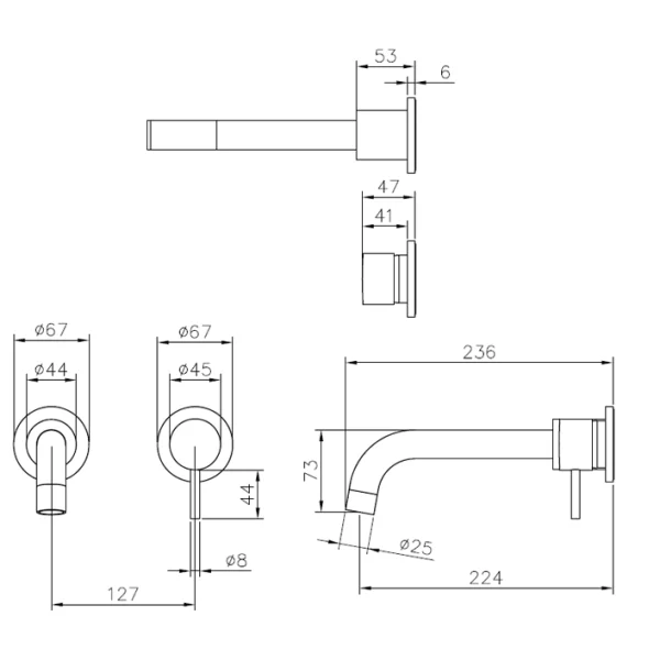 رویه روشویی جاستایم مدل الگانت کد 6771-X2-79