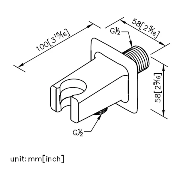 رابط دیواری و هلدر جاستایم مدل مارک کد 6919-DC-81