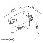 رابط دیواری و هلدر جاستایم مدل پن کد 6779-DC-81