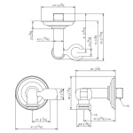 رابط دیواری و هلدر جاستایم مدل کلاسیک کد 6703-DC-80