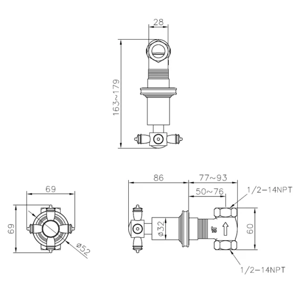 رویه تک هندله جاستایم مدل کلاسیک کد 7803-ZC-80