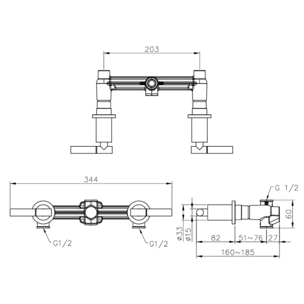 رویه حمام توکار جاستایم مدل مدرن کد 7880-9H-80