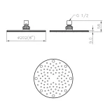 سردوش جاستایم 20 سانتی استیل کد 6770-AC-80