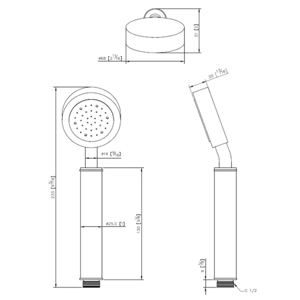 شاور دستی جاستایم مدل الگانت کد 6771-9S-81