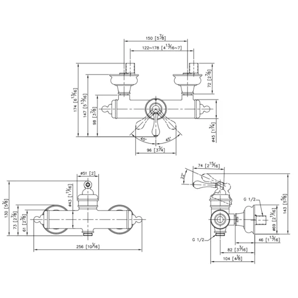 شیر توالت جاستایم مدل کلاسیک اهرمی کد 6703-93-80