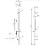 علم دوش جاستایم مدل آکوا کد 6759-9T-80