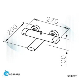 شیر حمام بدون شاور جاستایم مدل پرفکتو کد 6920-94-80