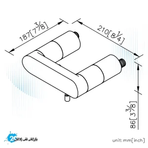 شیر حمام جاستایم مدل چارم کد 6922-94-80