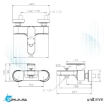 شیر حمام جاستایم مدل چارم پلاس کد 6923-94-80