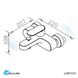 شیر حمام جاستایم مدل چارم پلاس کد 6923-94-80