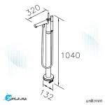 شیر ایستاده وان جاستایم مدل چپتر کد 6926-U1-80