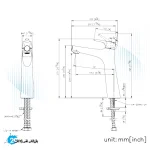 شیر روشویی پایه بلند جاستایم مدل نیچر کد 7927-90-80