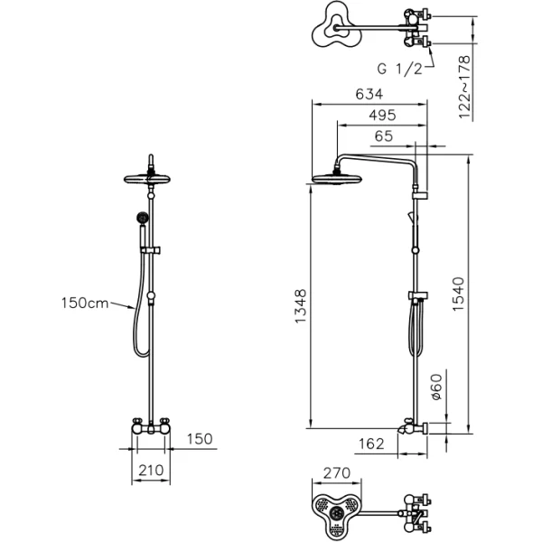 حمام کامل جاستایم مدل استوری کد 6903-BD-80