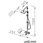 حمام کامل جاستایم مدل مارک2 کد 7909-BD-80