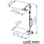 حمام کامل جاستایم مدل پرفکتو کد 6920-BD-80