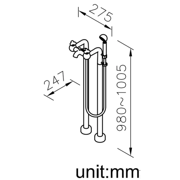 شیر ایستاده وان جاستایم مدل استوری کد 6903-U1-80