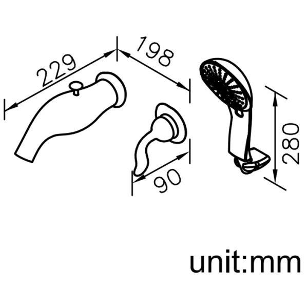 شیر حمام جاستایم مدل اتر کد 6781-X4-81