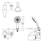 شیر حمام جاستایم مدل اتر کد 6781-X4-81