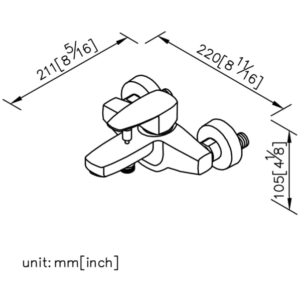 شیر حمام جاستایم مدل پن2 کد 6779-94-80