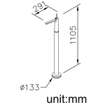 شیر روشویی ایستاده جاستایم مدل چپتر کد 6926-U9-80