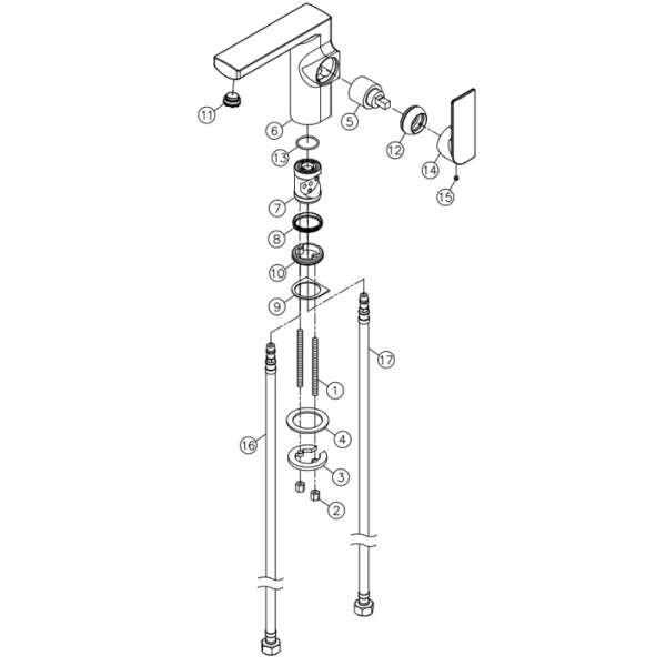 شیر روشویی جاستایم مدل آرچ NEW کد 7790-90-80