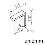 شیر روشویی جاستایم مدل تیپ تاچ ساده کد 6790-N0-80