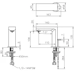 شیر روشویی جاستایم مدل تیپ تاچ ساده کد 6790-N0-80