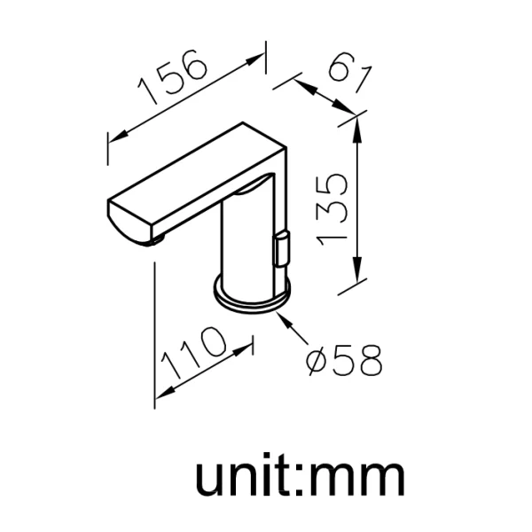 شیر روشویی جاستایم مدل تیپ تاچ همراه با میکسر کد 6790-N2-80