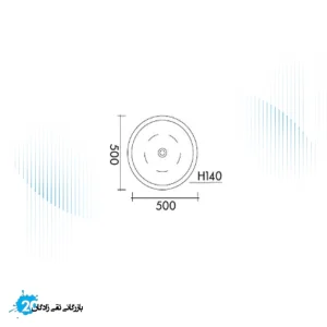 کاسه روشویی سرامیکی روکار جاستایم مدل 6510-G2-8000