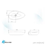 کاسه روشویی سرامیکی روکار جاستایم مدل 6510-K2-8000