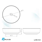 کاسه روشویی سرامیکی روکار جاستایم مدل 6510-TB-8000