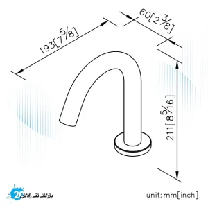 شیر روشویی چشمی بدون میکسر(DC) جاستایم کد 6797-S0-80