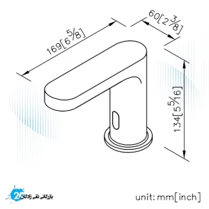 شیر روشویی چشمی بدون میکسر(DC) جاستایم کد 6923-S0-80