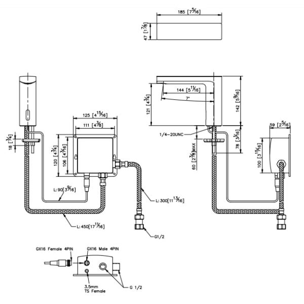 شیر روشویی چشمی جاستایم مدل 5790-S0-80CP کروم