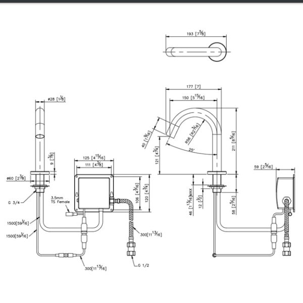 شیر چشمی بدون میکسر جاستایم مدل 6797-S0-80CP