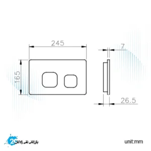 کلید فلاشتانک توکار جاستایم شیشه ای کد 6373-K3
