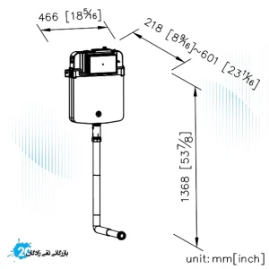 فلاشتانک توکار زمینی جاستایم کد 6373-P3-8000