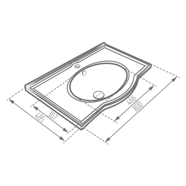 روشویی روکابینتی مروارید مدل النا