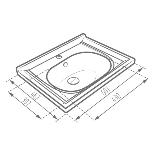 روشویی روکابینتی مروارید مدل ورونا