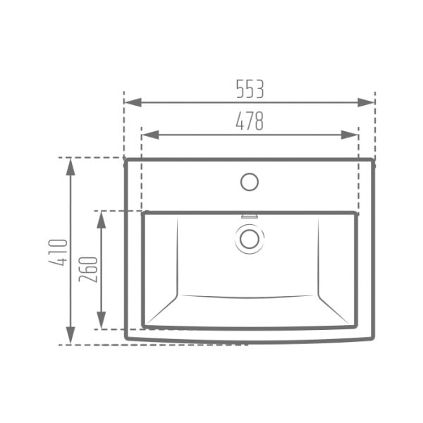 روشویی روکابینتی مروارید مدل ولگا